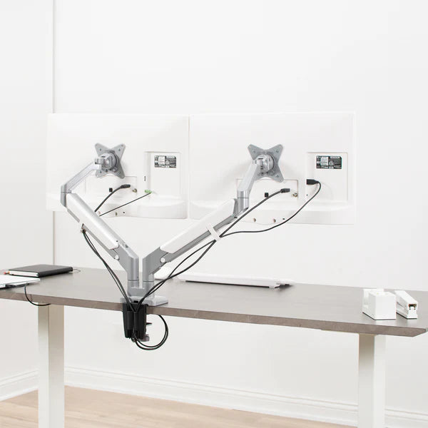 Cytiva Dual Gas Power Lift Monitor Arms w/ Vista Plate 32" Monitor Capacity