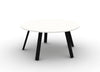 60" Round Angled-Leg Table - Shadow Elm + Electric White